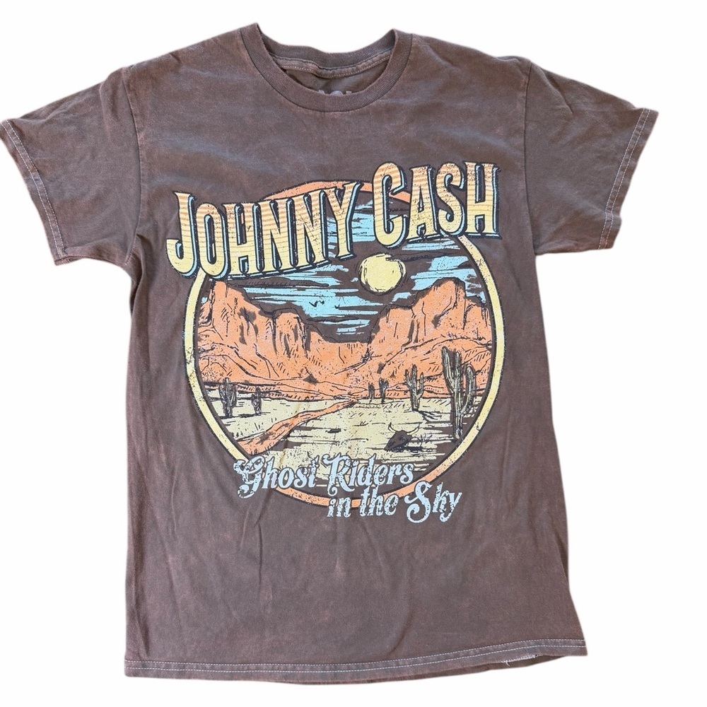 Johnny Cash Ghost Riders in the Sky T-Shirt Size S Unisex Graphic Tee NWOT